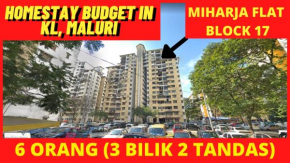 Budget KL MALURI FLAT MIHARJA BLOK 17 WIFI FREE 3BEDROOM 2BATHROOM